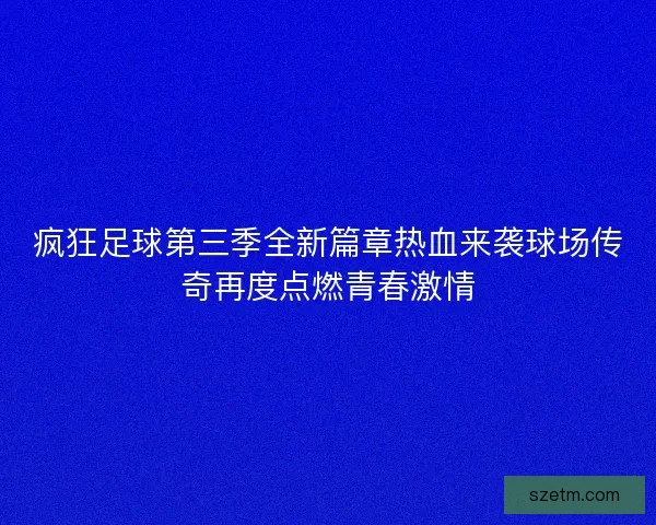 疯狂足球第三季全新篇章热血来袭球场传奇再度点燃青春激情